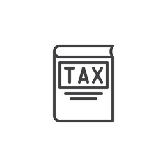 Canvas Print - Tax Code line icon