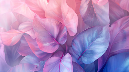 Wall Mural - Abstract background with pastel leaves, ultra realistic photography