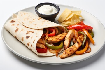 Poster - Chicken Fajita Burrito with Grilled Vegetables