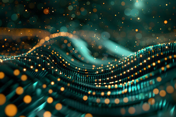 Aufkleber - Modern digital abstract 3D background. Can be used in the description of network abilities, technological processes, digital storages, science, education, etc. Copy space