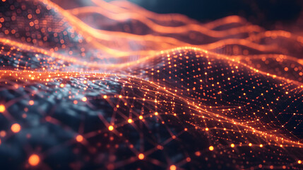 Aufkleber - Modern digital abstract 3D background. Can be used in the description of network abilities, technological processes, digital storages, science, education, etc. Copy space