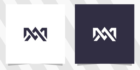 letter ma am logo design vector