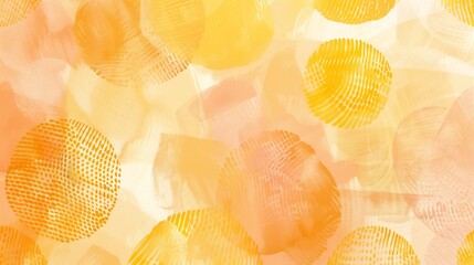 Poster - A textured background with vibrant yellow and Peach Fuzz creates a bright, cheerful atmosphere.