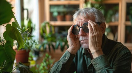 Wall Mural - The elderly man with glasses