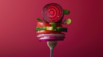 Sticker - The vibrant vegetable stack