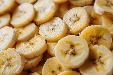 Wall Mural - Close-up of Sweet Banana Slices