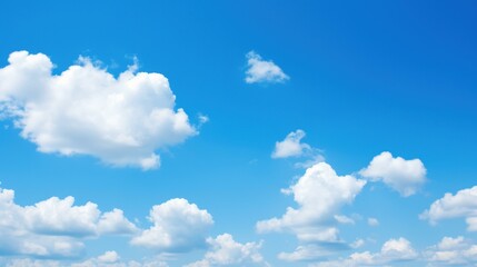 Wall Mural - Mesmerizing bright blue clouds floating in a clear sky.