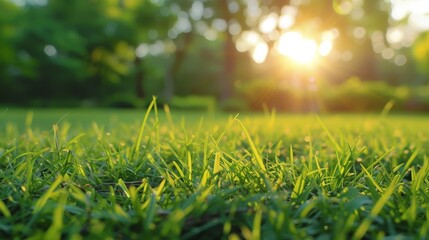 Wall Mural - Grass Blades in Sunlight