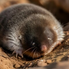 Wall Mural - close up of a mole