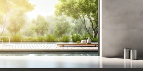 Wall Mural - Tranquil View Through a Window