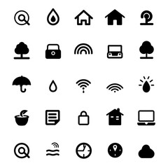 Poster - Minimalistic line art icons with clean lines and white background, ideal for enhancing web and app interfaces.