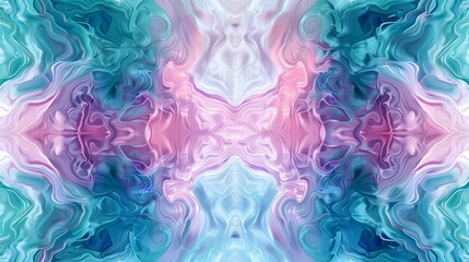 Poster - A soft, appealing abstract background with repeating pink, blue, and green patterns, perfect for creativity.