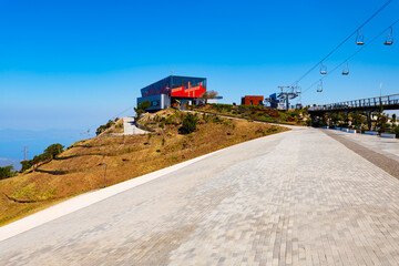 Wall Mural - Cable car station, Babadag mountain in Turkey