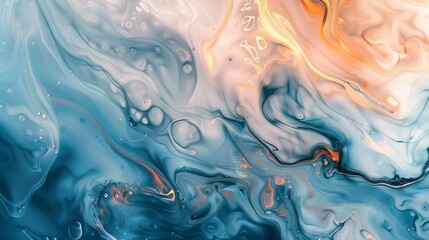 Wall Mural - Abstract Liquid pastel color