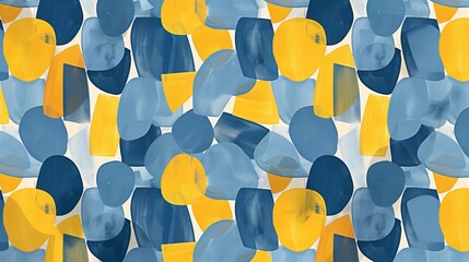 Poster - A vibrant abstract background in chambray blue, sunshine yellow, and grey adds a modern twist to classic designs.