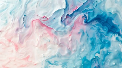 Poster - A smooth blend of white, blue, and pink hues creates a serene, harmonious, and elegant visual experience.