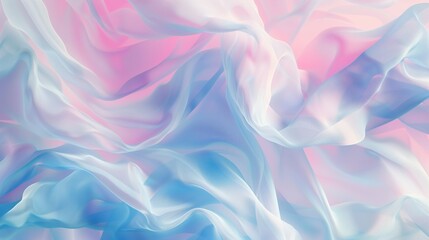Poster - A seamless blend of white, blue, and pink hues creates a serene, harmonious, and soothing visual effect.