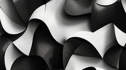Poster - a black-and-white geometric pattern forms a modern, sophisticated, and elegant abstract background.