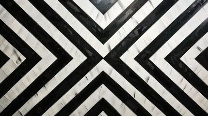 Poster - a black-and-white geometric pattern creates a modern, sophisticated, and elegant abstract background