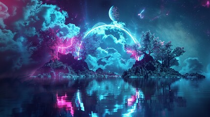 Neon Dreamscape: Nightly Visions