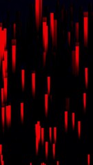 Fototapete - Rising stream from line on black background. Motion. Flow lines denoting danger or eruption. Background of stream of red lines