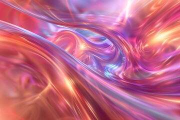 Poster - style abstract psychology concept with liquid fluid shapes in vibrant colors, glowing softly,