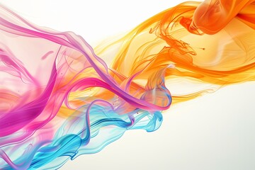 Poster - Abstract psychology concept depicted in a flow liquid fluid style, with vibrant liquid shapes
