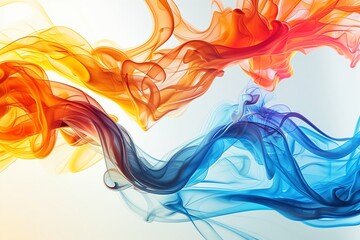 Poster - Abstract psychology concept depicted in a flow liquid fluid style, with vibrant liquid shapes