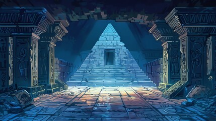 Canvas Print - Medieval Egyptian Ruins Inside