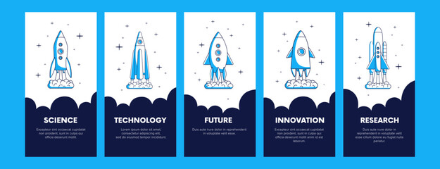 Poster - onboarding cards design of startup app set. ui templates of welcome walkthrough screens. gui of slid