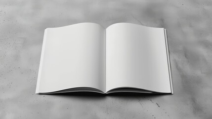 Poster - Half-folded booklet, postcard, flyer, or brochure mockup template on gray background
