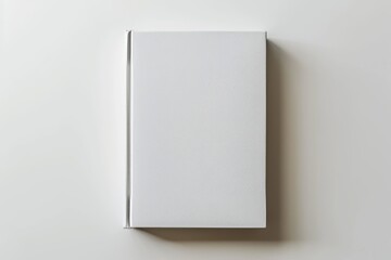 Poster - A mockup of a closed blank square book on white textured paper