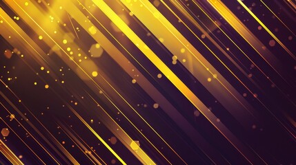 Wall Mural - Lines of golden light on a black background. Modern realistic illustration of vertical yellow rays shimmering in darkness, magic gold flare effect, nightclub party decoration, concert backdrop.