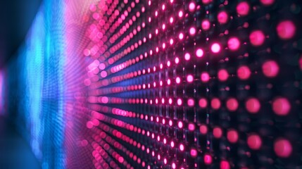 Poster - screen with led pixel texture pattern for a concert or show. lcd projection studio with digital tele