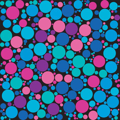 Wall Mural - seamless pattern with random colorful circles