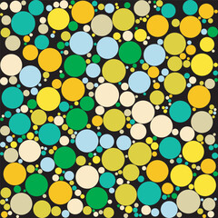 Wall Mural - seamless pattern with random colorful circles