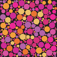 Wall Mural - seamless pattern with random colorful circles