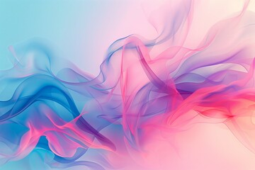 Poster - Nature inspired abstract concept of mental health, using fluid, organic shapes in bright, bold