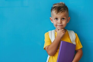 portrait of a child with a book