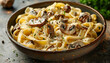 © Rangga Bimantara - Creamy Mushroom Pasta in a Rustic Setting