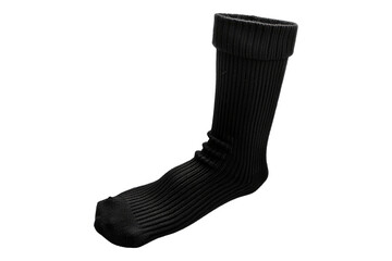 A pair of black socks isolated on transparent background