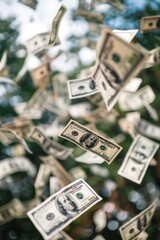 Poster - Money flying through the air