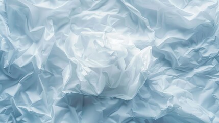 Poster - Close-up shot of crumpled white paper with textured surface and folds