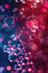 Poster - A collection of soap bubbles suspended in mid-air, with gentle movement