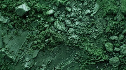 Poster - A close-up shot of a vibrant green paint color