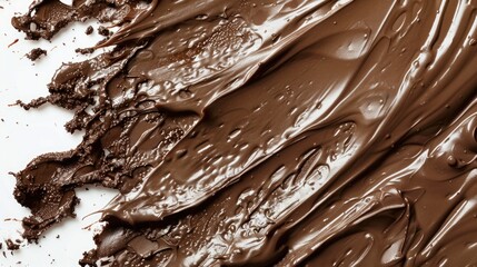 Poster - A close-up shot of a rich and creamy piece of chocolate cake, perfect for decorating or serving