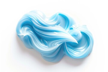 Poster - A detailed view of a blue swirl pattern on a white background, suitable for design or illustration purposes