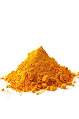 Wall Mural - A pile of yellow powder on a white surface