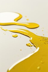 Poster - A detailed view of a single liquid droplet on a white background