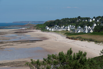 Sticker - Joli paysage de la côte bretonne depuis le sentier de randonnée GR34 du cap d'Erquy - Bretagne France